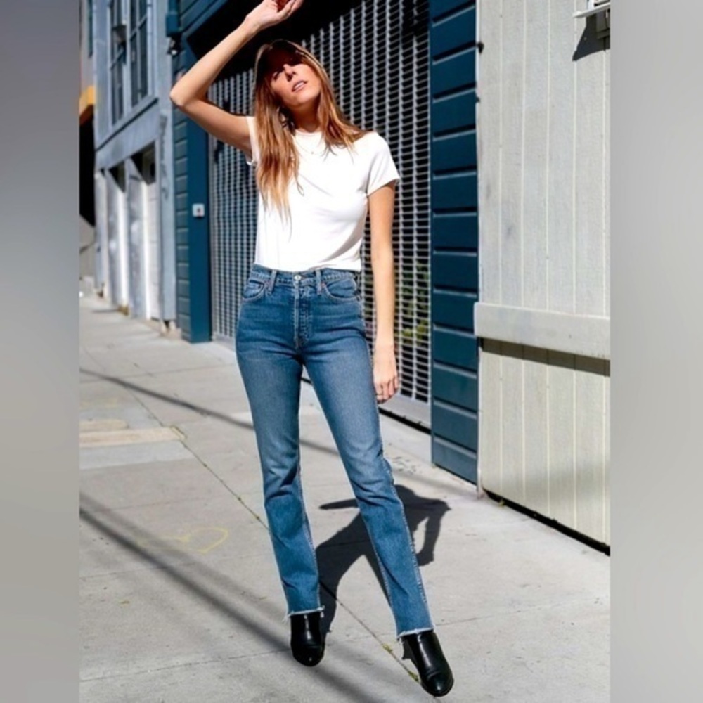 NWT Re/Done Double Needle Long Jeans